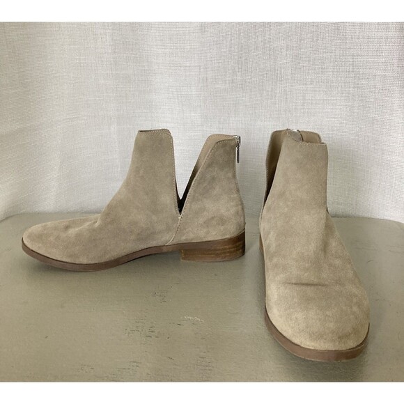Steve Madden Yaal Suede Boots Sz 8M Tan Taupe Ankle Booties Western Boho EUC - Picture 1 of 9